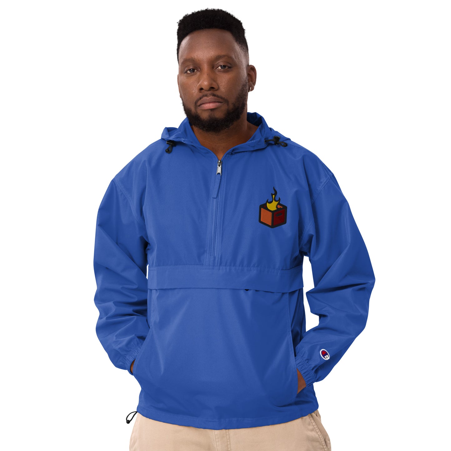 Champion Packable Jacket with Crate Hackers Embroidered Logo