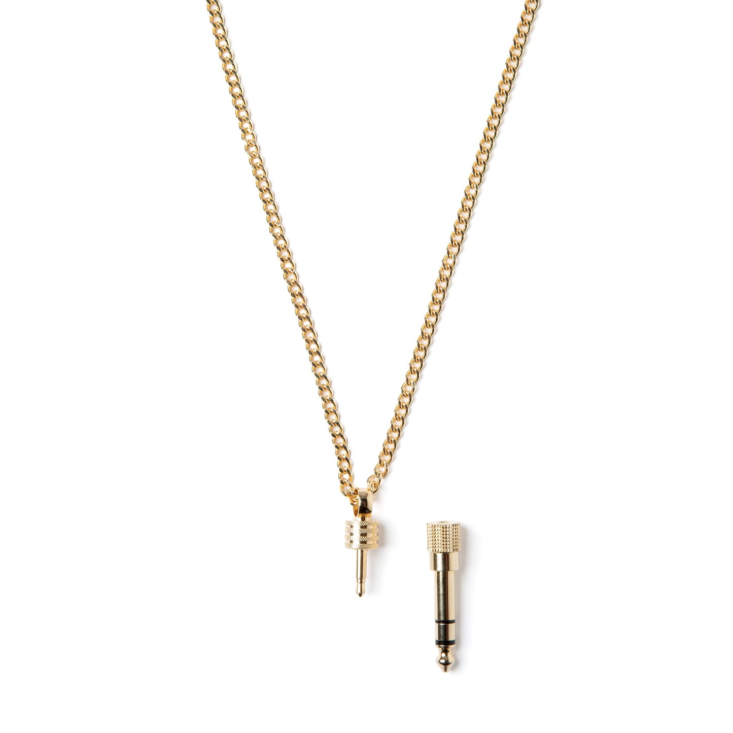 Gold & Silver DJ Necklace with 1/4" Adapter Bundle