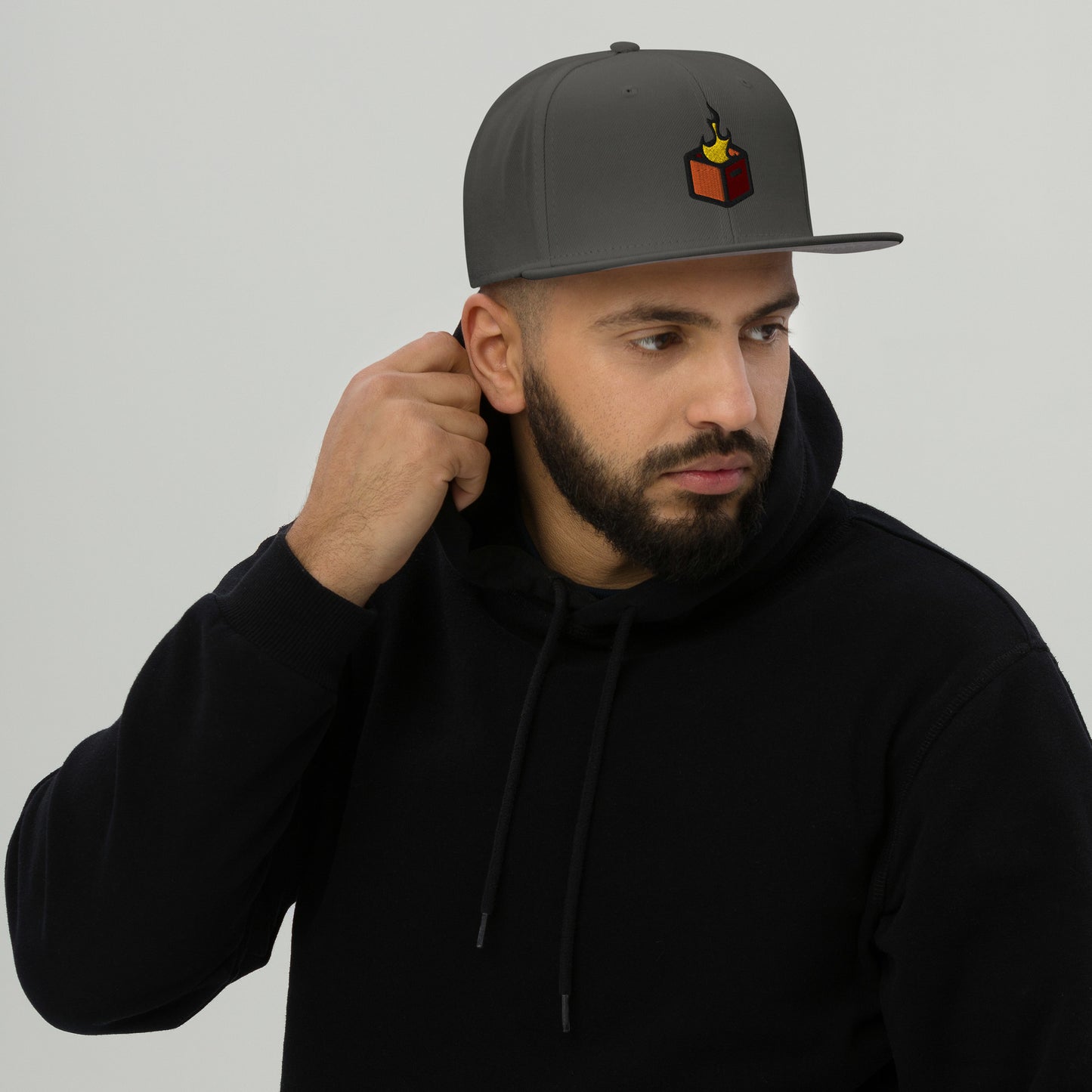 Crate Hackers FLAMES Snapback Hat for Annual Members Only